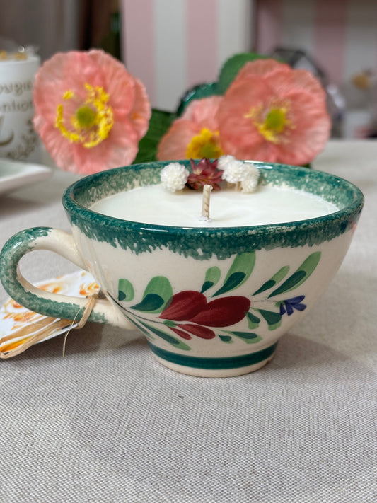 Bougie Parfumée Lavande - Upcyclée dans une Tasse Vintage Bayeux