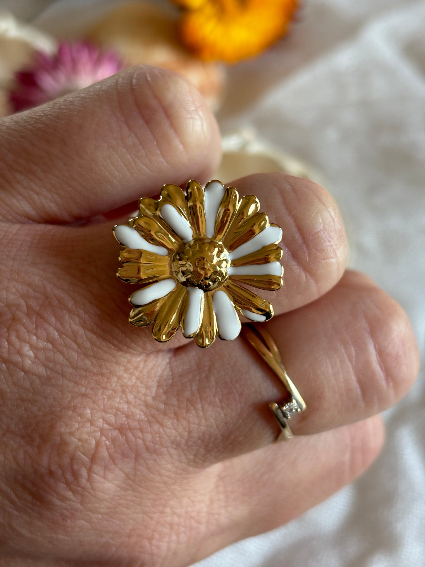 Bague Hortense - Fleur aux Pétales Émaillées - Bohm Paris