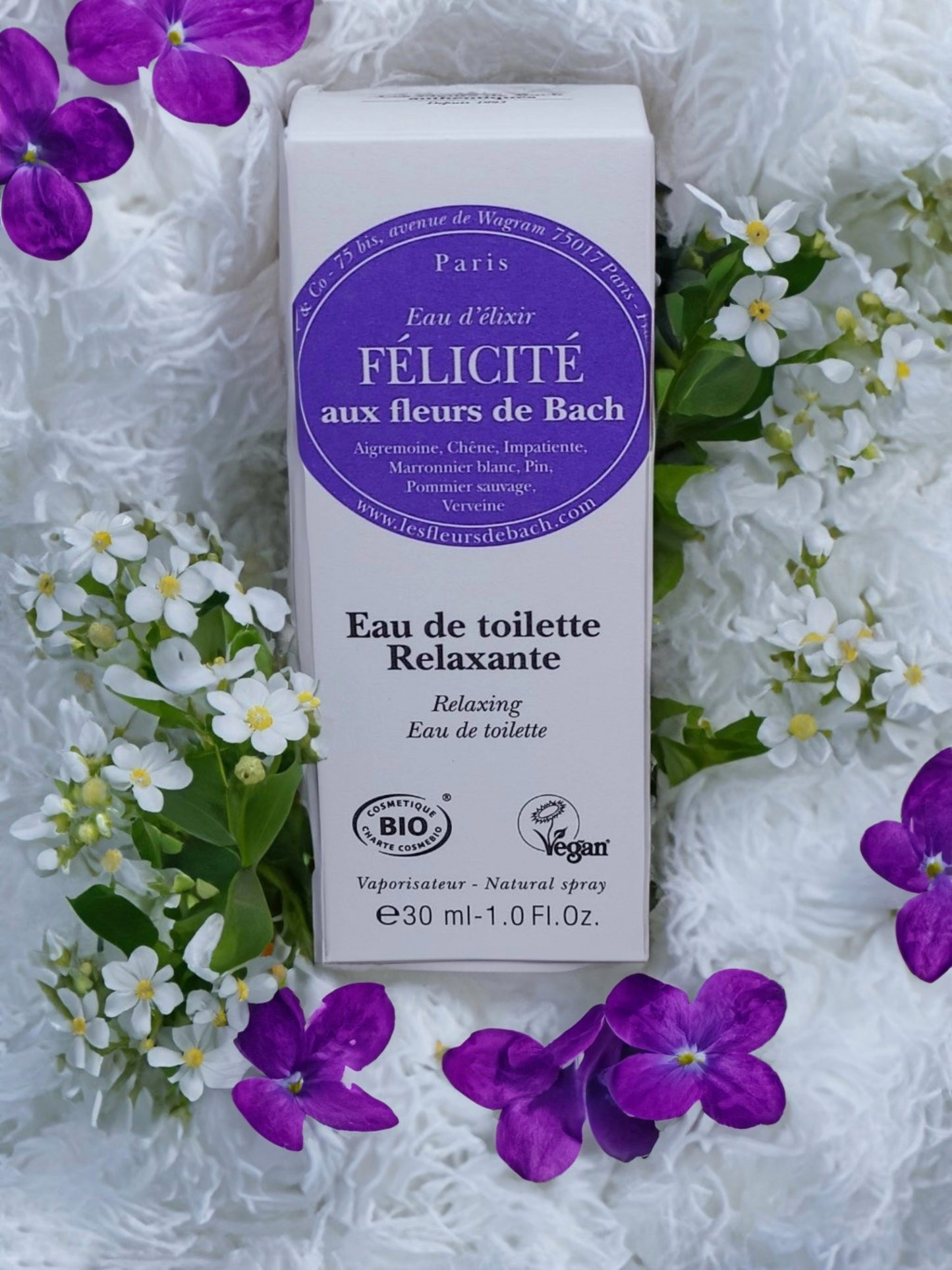 Eau de toilette Relaxante " Félicité " aux fleurs de Bach Elixir and Co