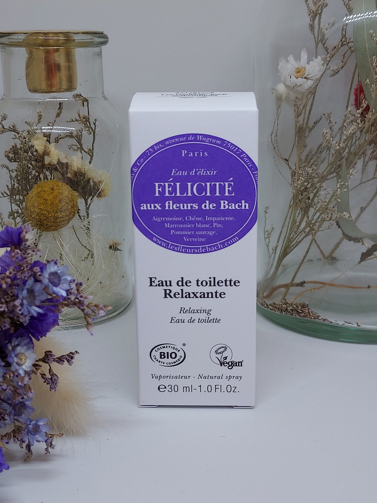 Eau de toilette Relaxante " Félicité " aux fleurs de Bach Elixir and Co