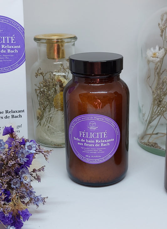 Sels de bain Relaxants "Félicité" aux fleurs de Bach Elixirs&Co