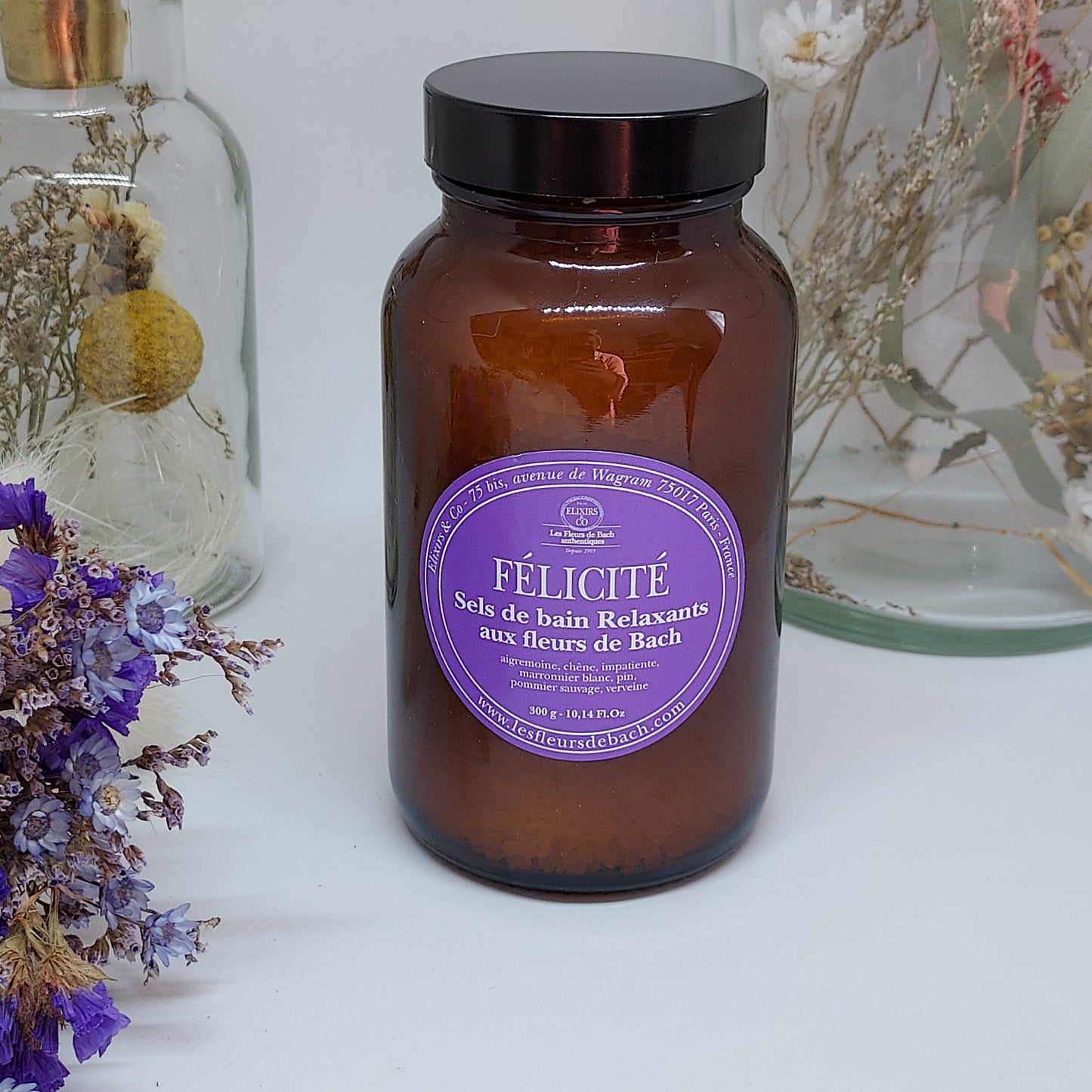 Sels de bain Relaxants "Félicité" aux fleurs de Bach Elixirs&Co