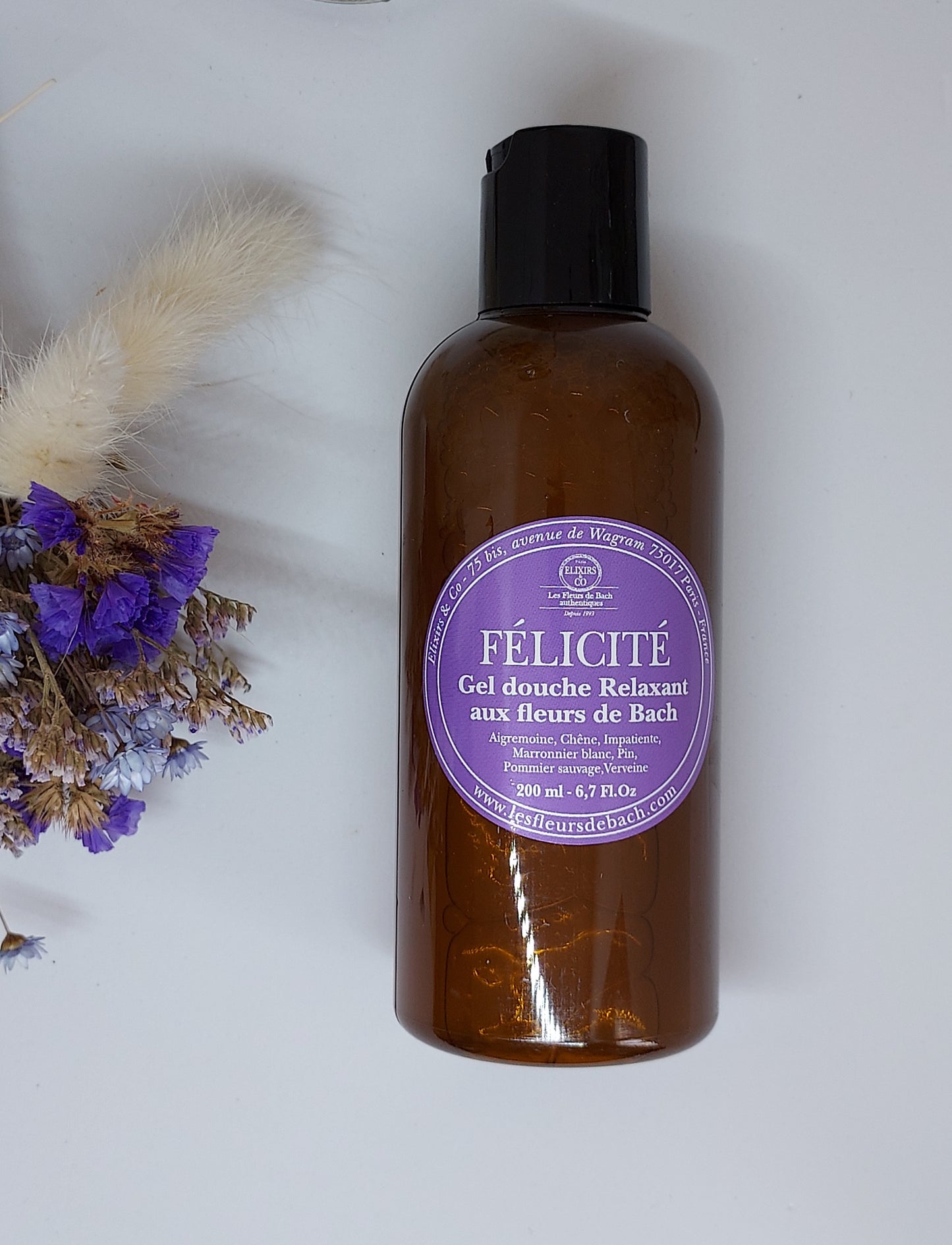 "Félicité" gel douche Relaxant aux fleurs de Bach Elixirs&Co